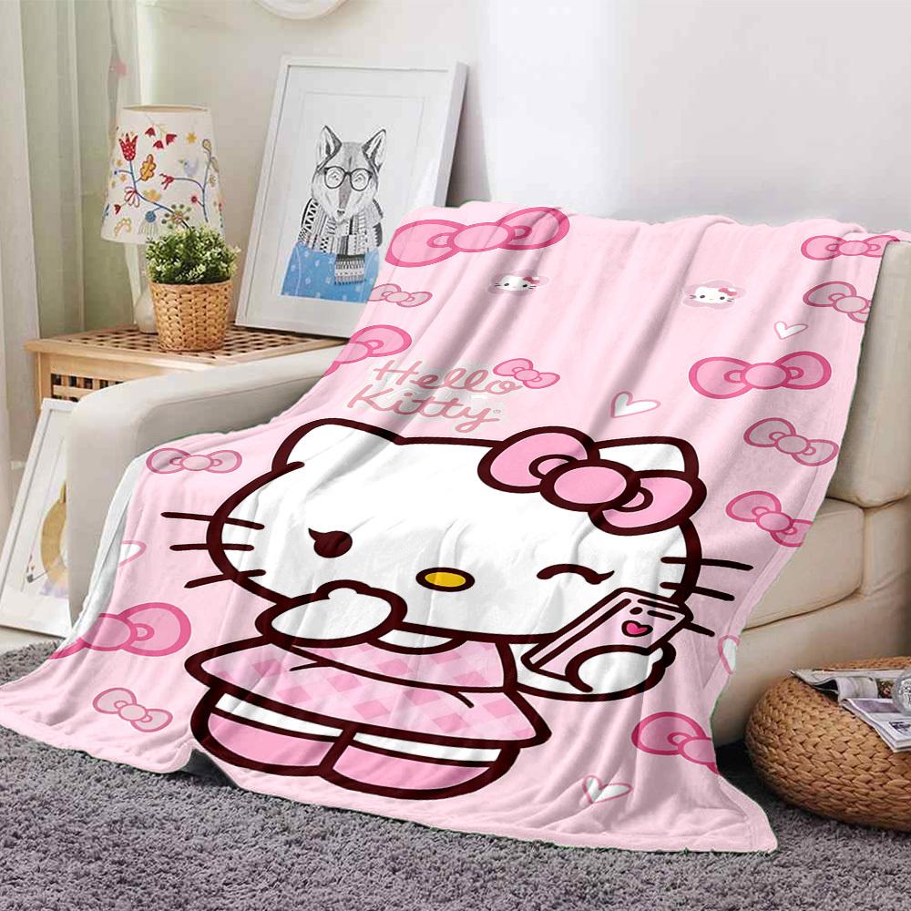 1 шт. Плед Hello Kitty Легкий фланелевый плед для дивана, кровати, путешествий, кемпинга, гостиной, офиса, дивана, кресла