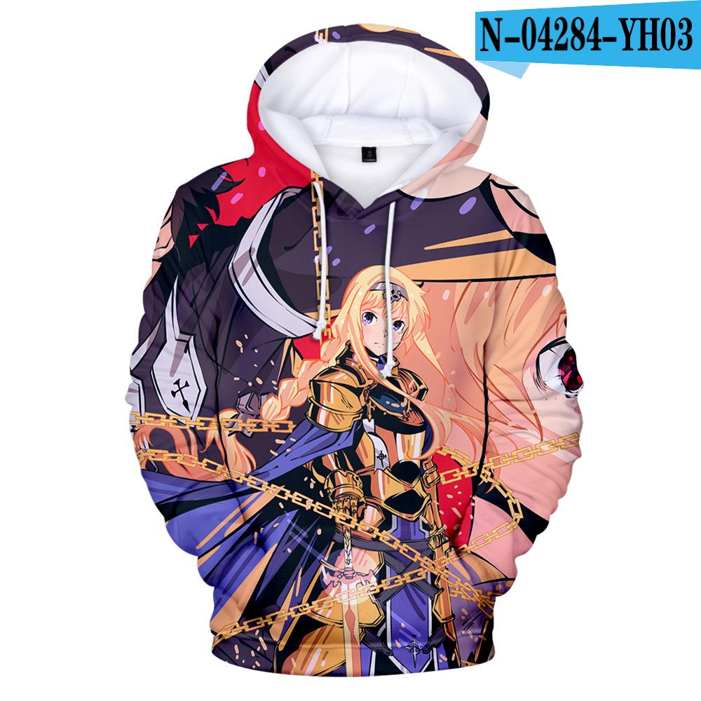 Sword Art Online 3D Printed Hoodies Fashion Casual Sweatshirts Men Women Harajuku Streetwear SAO Oversized Hoodies Pullovers
