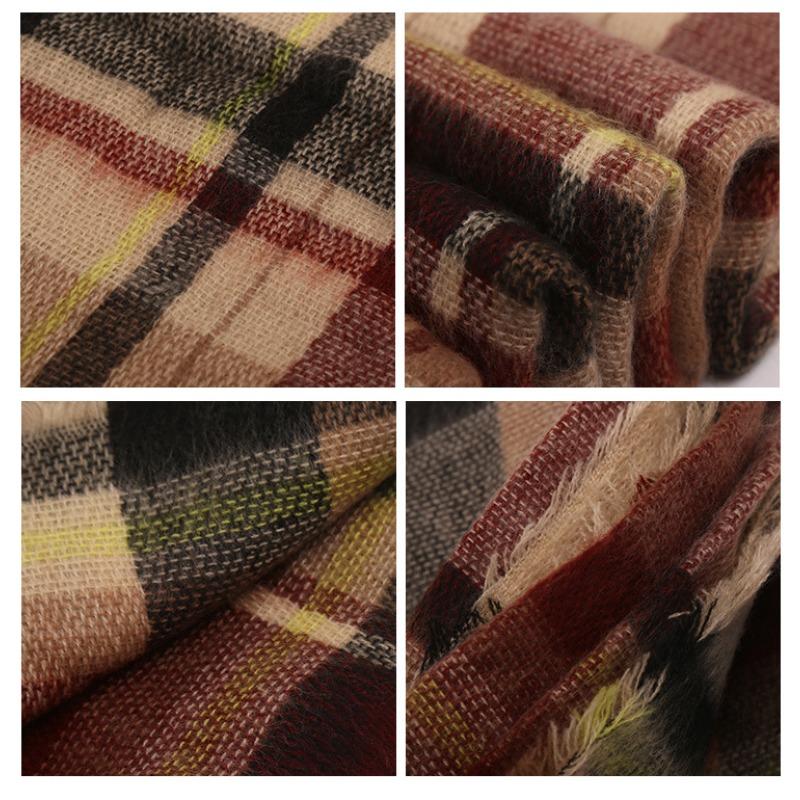 Тот же осенне-зимний шарф, теплый шарф-шаль в клетку