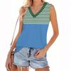 Women's Fashion Casual Daily Versatile Striped Texture Slim Fit Summer Vest Top