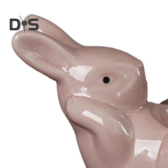 Подставка для яиц в виде лежащего кролика, керамическая подставка для яиц в виде кролика, пасхальное украшение, подставка для яиц всмятку, обеденный стол, сувениры для весенней домашней вечеринки