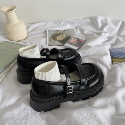 Туфли Мэри Джейн из натуральной кожи, летние, женские, универсальные, белые, с круглым носком, японские, с юбкой, ретро, французские, одинарные