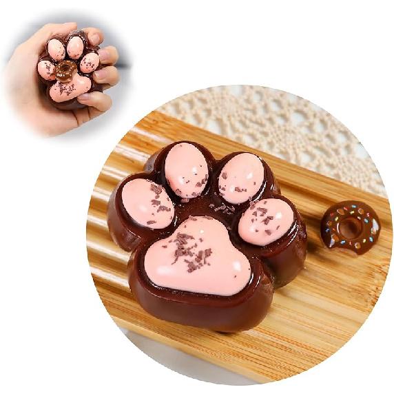 Сделанные вручную таба-сквиши в виде кошачьей лапки, милые мягкие игрушки для сжимания, кавайные пушистые сквиши, сенсорные игрушки, силиконовые игрушки для сжимания для снятия стресса, фиджет-игрушки