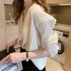 WTEMPO Женский вязаный кардиган на пуговицах, свитер с длинным рукавом, свободные трикотажные топы, женские однотонные трикотажные куртки, пальто, рубашки
