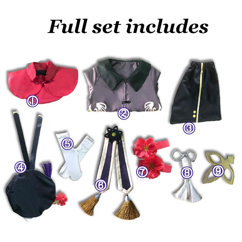  Hu Tao Cosplay Costume Anime Game HuTao Uniform Wig Chinese Style Cosplay Clothes Halloween Costumes for Women