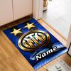 Custom Name Inter Milan Crest Rug Game Carpet, Floor Mat for Bedroom Living Room Entryway Rug, Home Decor Idea Gift for Christmas birthday
