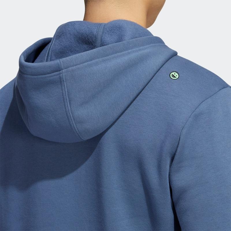 Adidas Sweatshirts Men's Wonder Asphalt Gray Hooded Moderate Regular HK6755