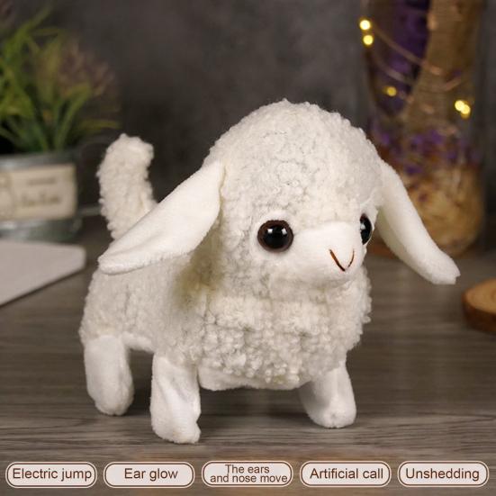 Kids Electric Plush Animal Toy Walking Interactive Robot Elephant Sheep Alpaca Panda Plushie Toy Toddlers Educational Simulation Animal Toy