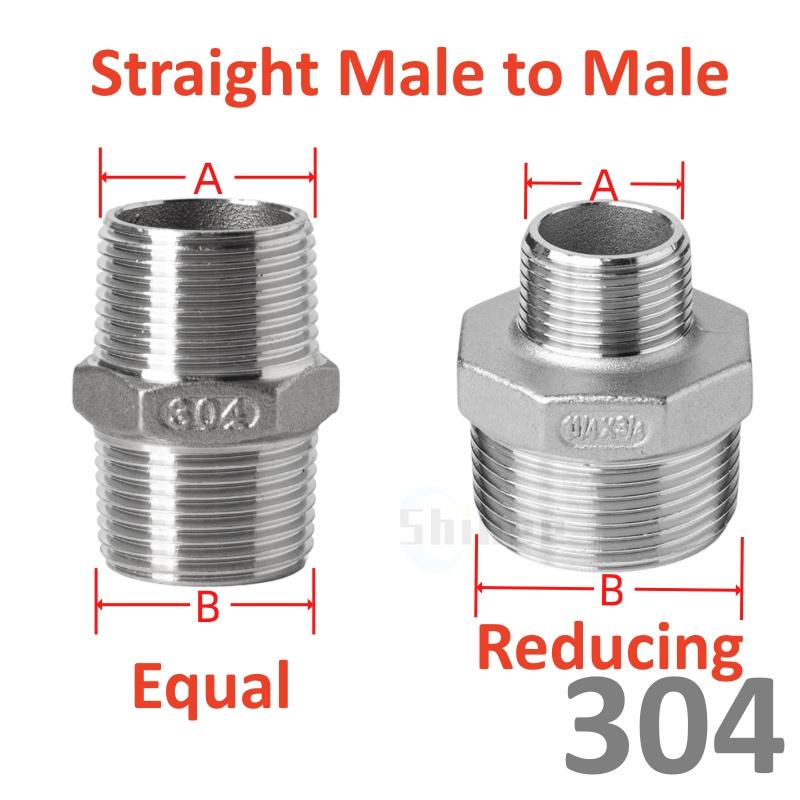 Сантехническое соединение 1/8” 1/4" 3/8" 1/2" 3/4" Нержавеющая сталь 304 Наружная внутренняя резьба Фитинг Переходник Адаптер для британской водопроводной трубы