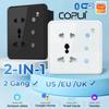 Corui Tuya Wi-Fi умная настенная розетка 2 уличный фонарь сенсорный переключатель вилка европейского стандарта, США и Великобритании Smart Life управление приложением Alexa Google Home Alice Voice