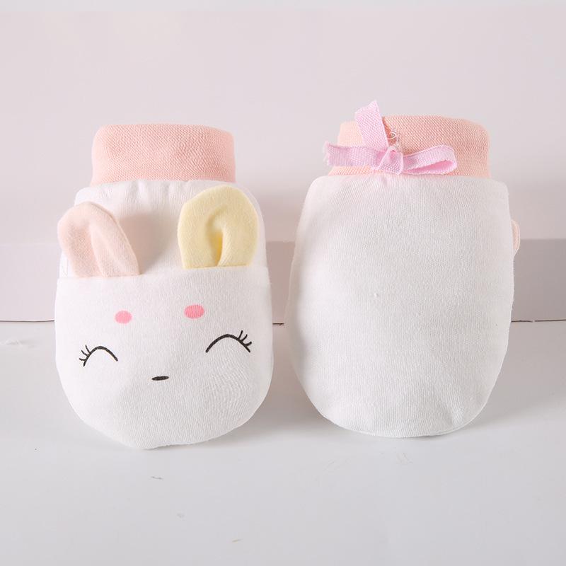 Newborn Breathable Pure Cotton Anti-Scratch Mittens