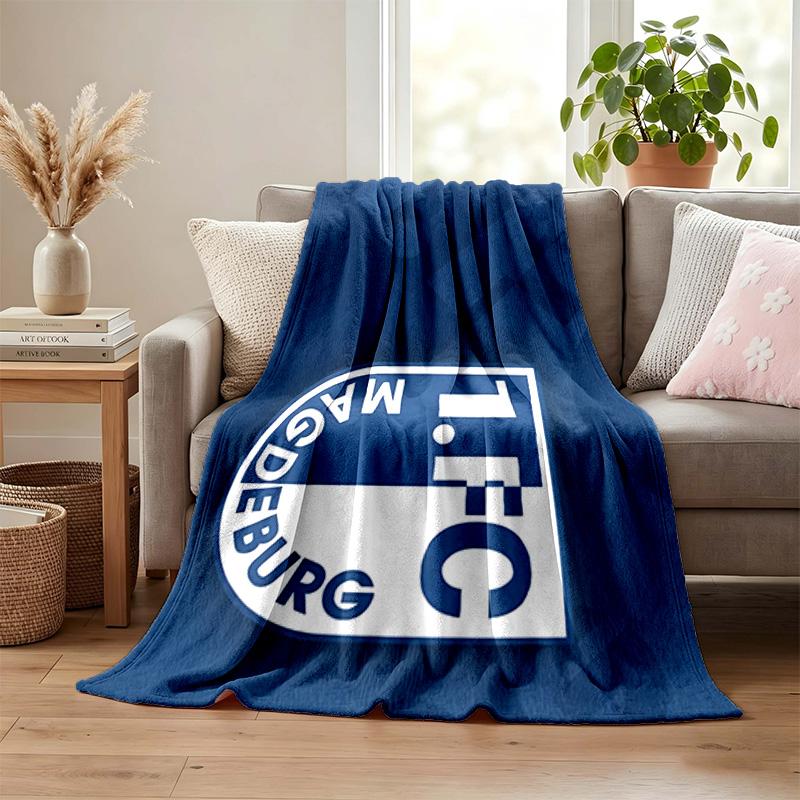 1. FC Magdeburg blanket Flannel Blanket Soft Cozy Plush Throw for Sofa Bed Lightweight Home Decor