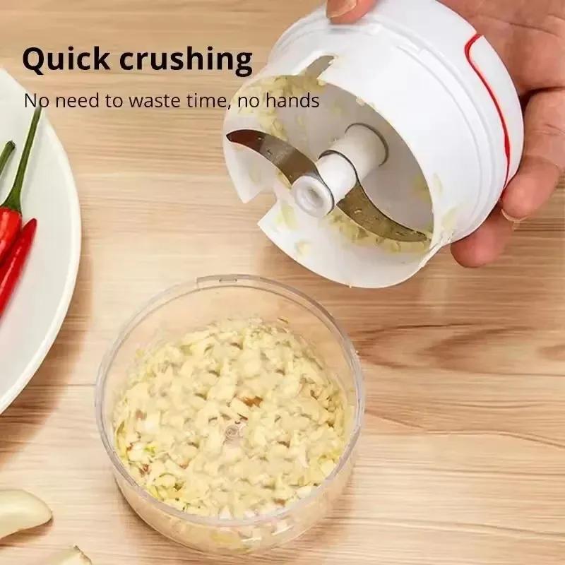 Household Manual Garlic Masher Hand Pull Type Garlic Blender Braised Minced Garlic Kitchen Gadgets Vegetables Meat Grinder