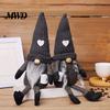 Neutral Home Accents for Living Room Christmas Gnome Plush Decoration with Long Legs, Faceless Handmade Fabric Dolls Doll Figurines, Sitting