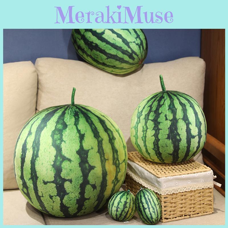 Плюшевая 3D игрушка Арбуз Фрукт Мягкая кукла Мультяшный Декор для спальни Подарок Детям