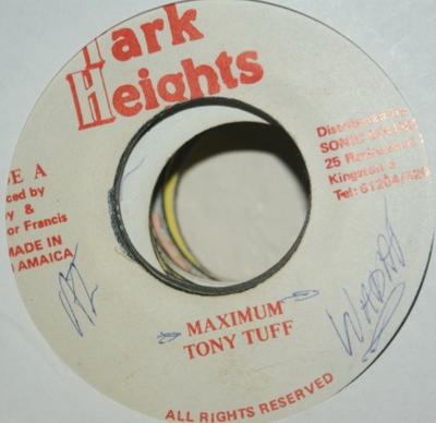 7-дюймовая пластинка TONY TUFF Максимум NONE Park Heights Ямайка Регги Ска Даб Б/у