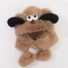 Dog Ears Cute Hooded Scarf Creative Plush Integrated Hat Hat Scarf Set  Winter