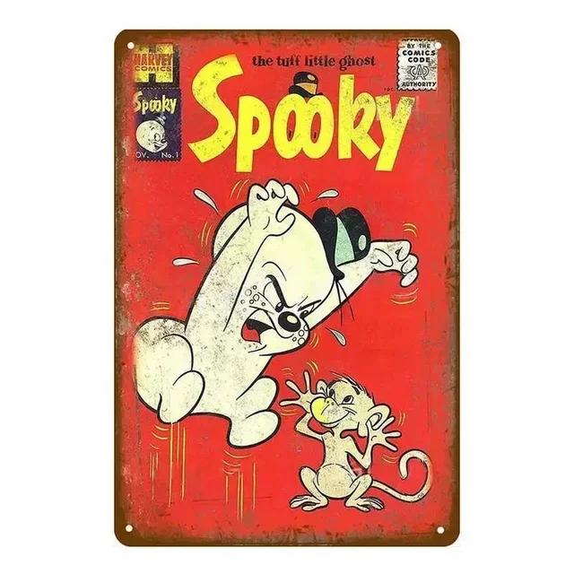 Halloween Treat Plaque Metal Tin Sign Vintage Wall Art for Man Cave Home Cafe Garden Club Bar Iron Painting Decoration