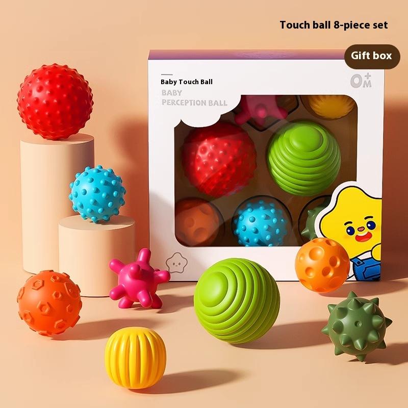 Подарочная игрушка-погремушка для новорожденных, 1 год, успокаивающая подарочная коробка, 0-3 месяца, детский жевательный мяч, массажный мяч