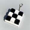 Black White Keyboard Fidget Toy Stress Anxiety Relief 9 Keys Keyboard Clicker Keychain Decompression Button Sensory Toy