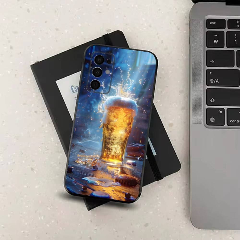 Alcohol Art Beer Чехол для телефона Samsung Galaxy A53,31,52,72,41,22,73,32,71,Note,J7,8,9,5G Мягкий черный силиконовый чехол