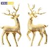 Gold Deer Statue Reindeer Figurines Plastic Elk Sculpture Living Room Luxury Home Christmas Decoration Tabletop Ornaments