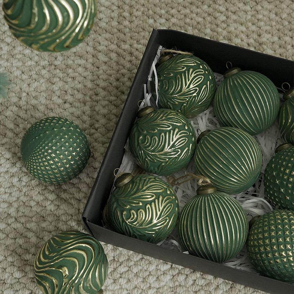 12pcs Shatterproof Christmas Tree Ball Pendant 8cm Xmas Tree Ornaments Wedding Party