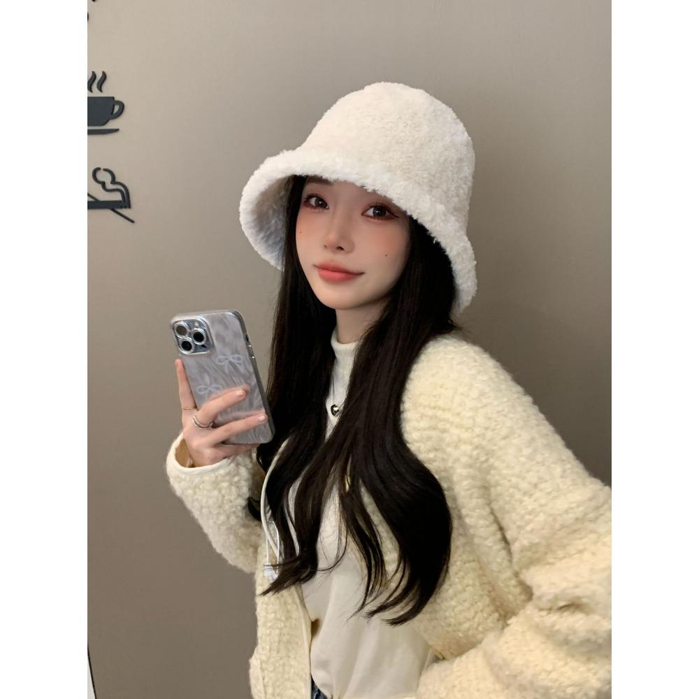 Волосатая Нишевая Панама Женская Зимняя Наружная Путешествующая Теплая Однотонная Шляпа Бассейна Прилив