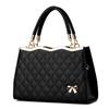 Women Handbags Messenger Bags Crossbody Leather Diamond Pattern Bag Female Black