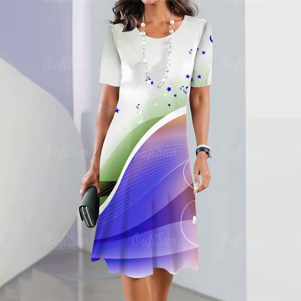 2025 новое элегантное и красивое платье миди с полосатым принтом для женщин, цельные летние платья больших размеров