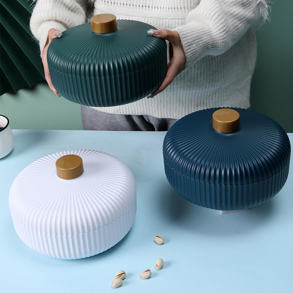 Поднос для еды, поднос для хранения продуктов с крышкой, 4 отделения, поднос для закусок, сухофруктов, конфет, орехов