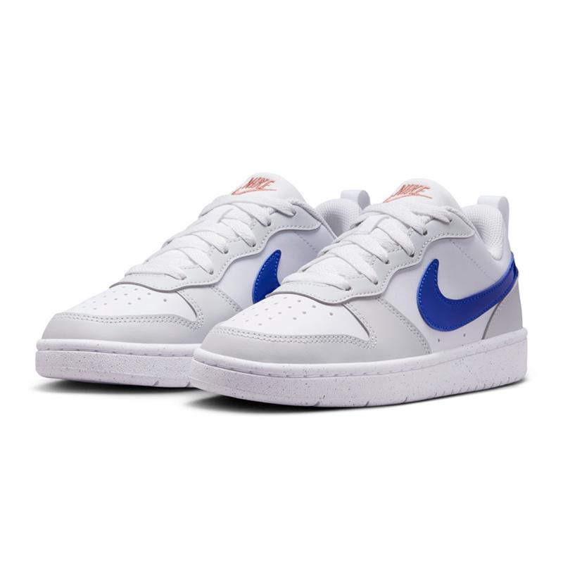 Nike Кроссовки для скейтбординга Court Borough, нескользящие, износостойкие, низкие, для детей, бело-синие кроссовки DV5456-125