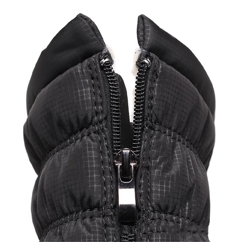 Зимние снежные сапоги женские бархатные на толстой подошве теплые туфли уличные водонепроницаемые нескользящие сапоги средней высоты