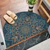 Semicircular Bohemia Rug Entrance Doormat Decorations Non -Slip Living Room Carpet Soft Absorbent Washable Floor Mat Bath Mats