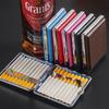 Imitation Crocodile Texture Cigarette Case, 20 Capacity, Moisture-Proof, Pressure-Resistant, Portable Holder