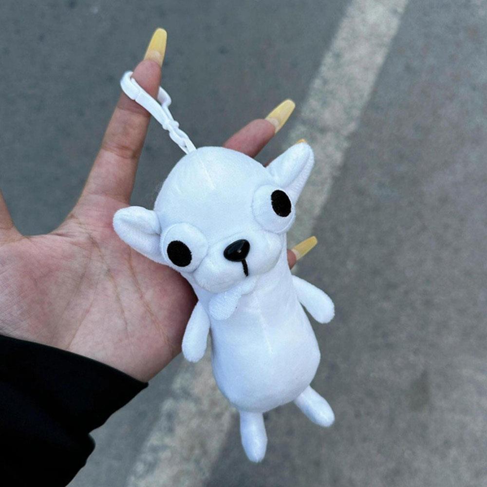 Cute Plush Pet Puppy Keychain Stuffed Animals Chihuahua Doll School Backpack Pendant Weird Cute Plush Puppy Pet Gift Kids Toy
