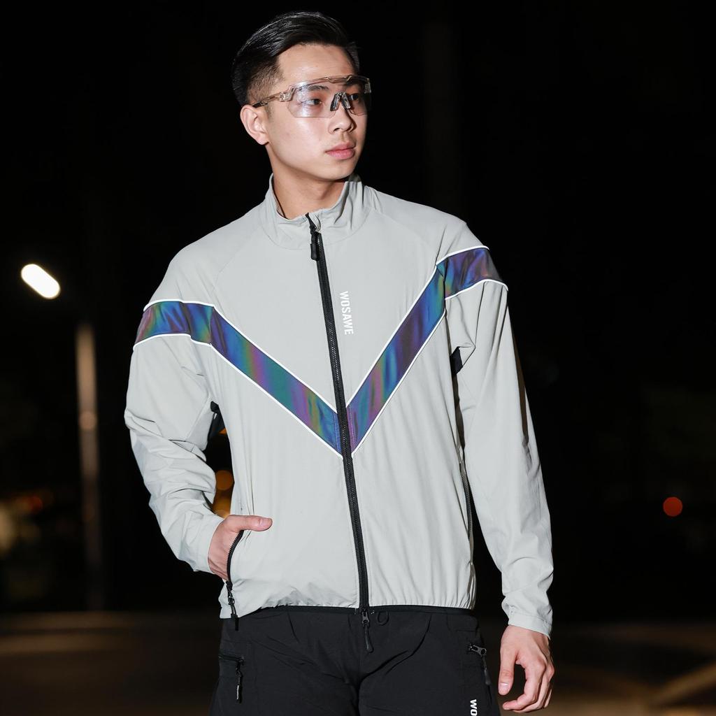 Wosawe Унисекс Дорожный Горный Городской Велоспорт Микроэластичный Дышащий Ветрозащитный Карманный Топ Куртка