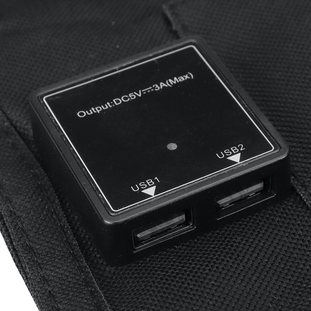 Folding Solar Panel Solar Cell Portable Sun Power Waterproof Foldable 2 USB Port Charger Mobile Power Bank for Phone