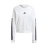 Casual Striped Crew Neck Pullover Long Sleeve Sweatshirt Women Sweatshirt White JD5285