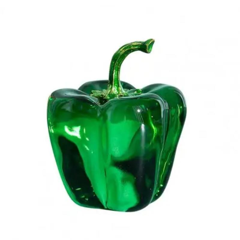 80%HOTChili Glazed Ornaments Artificial Crystal Mini Artificial Imitation Pepper Statue Home Table Decoration Gifts Souvenirs