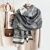 Роскошный женский двусторонний шарф-шаль - для офиса с кондиционером, верхняя одежда, теплое нишевое маленькое одеяло