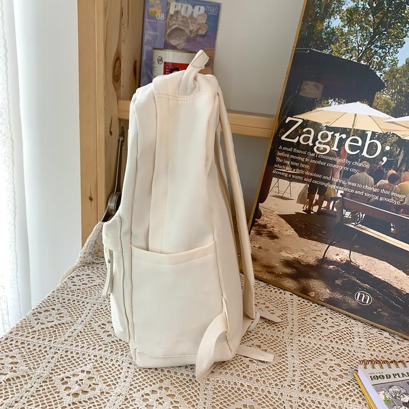 Рюкзак для кампуса, женский однотонный школьный рюкзак большой емкости для учащихся средней школы
