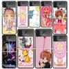 Чехол для телефона CardCaptor Sakura Аниме Прозрачный для Samsung Z Flip 7 6 5 4 3 Galaxy ZFlip7 ZFlip6 ZFlip5 ZFlip4 ZFlip3 5G Чехол с принтом Z