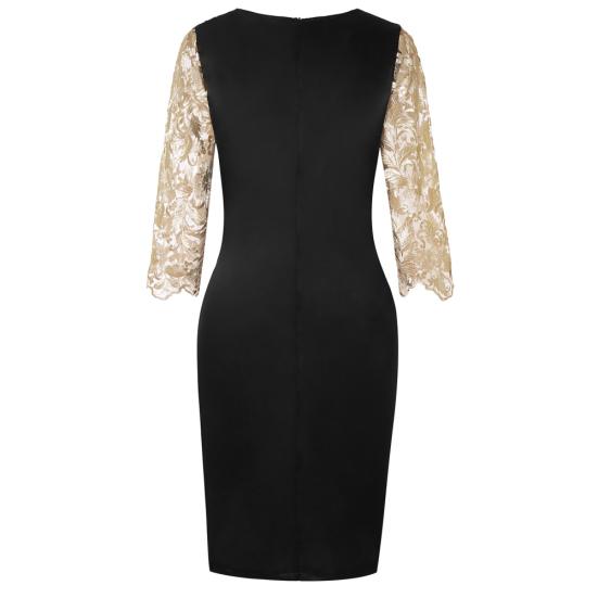 Эшли женское элегантное платье с круглым вырезом и половиной рукавом из двух частей кружевное облегающее платье длиной до колена