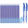 23Pcs/Set Erasable Gel Pen Refills Rod 0.5mm Blue Black Ink Washable Handle Magic Erasable Pen for School Office Stationery