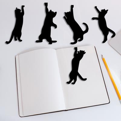 1 шт/5 шт металлическая закладка для книг с изображением кота черная кошка разделитель страниц книги маркеры для страниц с изображением животных аксессуары для чтения для читателей и любителей кошек