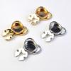 Irregular Metal Metal Cufflinks Shiny Brooch Pins New Button Covers  Women Men