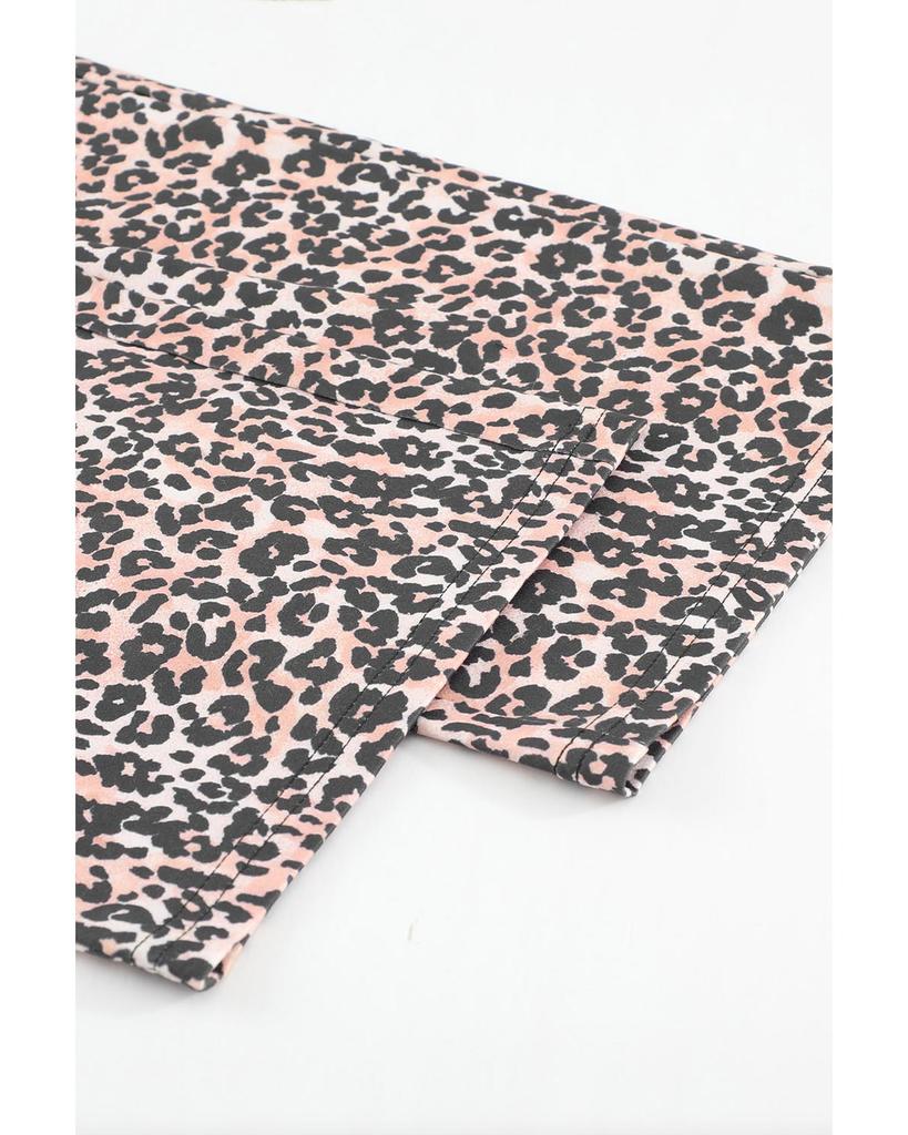 Azura Exchange Комплект одежды для отдыха с леопардовым принтом и топом с длинными рукавами