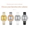 OLEVS 5512 Luxury Elegant Women’s Quartz Wristwatch Diamond Bezel Square Waterproof Leather Strap Original Watch for Lady