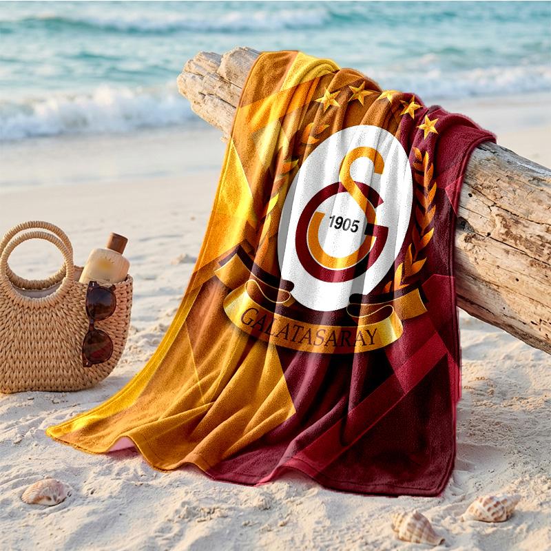 Пляжное полотенце из микрофибры Galatasaray FC, быстросохнущее, впитывающее, большое, для пляжа, плавания, путешествий